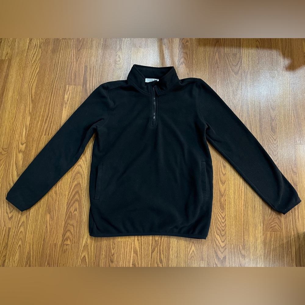 Survival Gear boys’ large (12-14) quarter zip fleece sweater, black